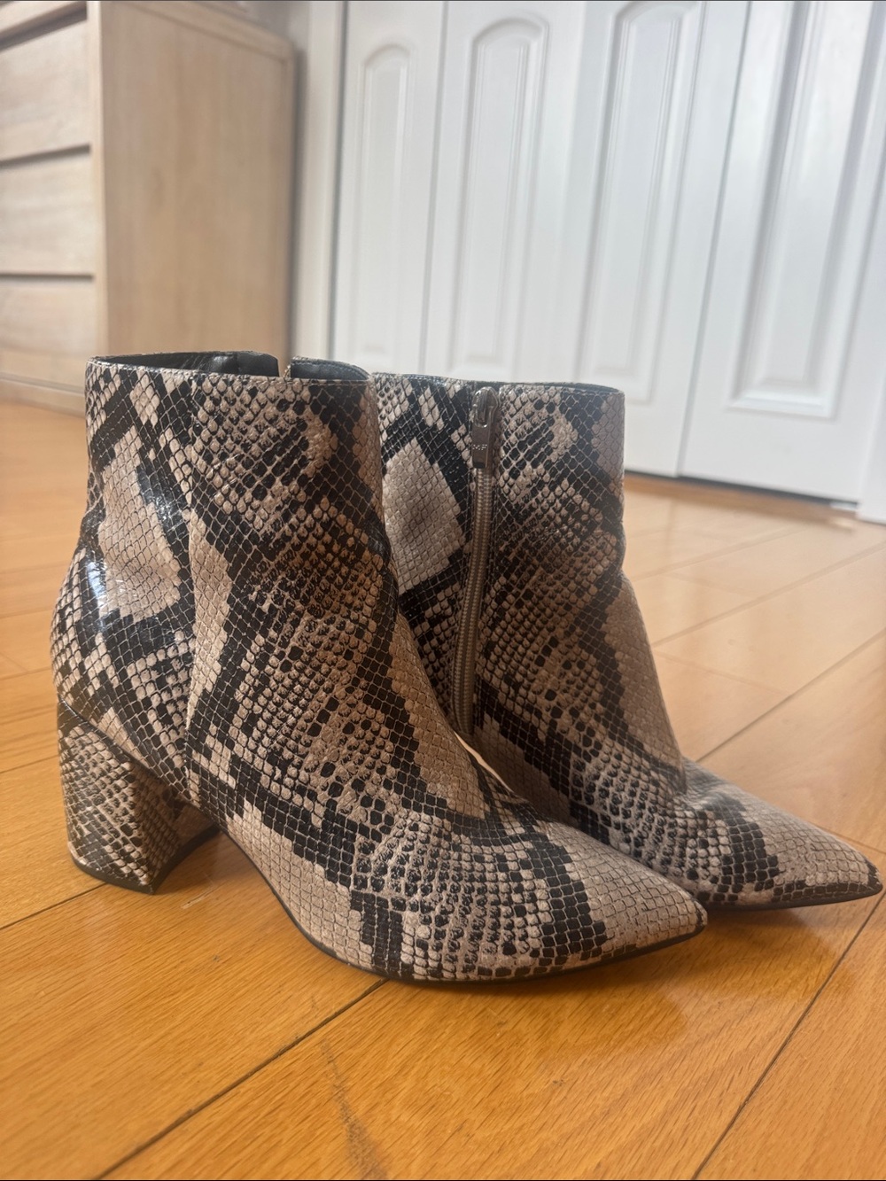 Marc Fisher Snakeprint Booties